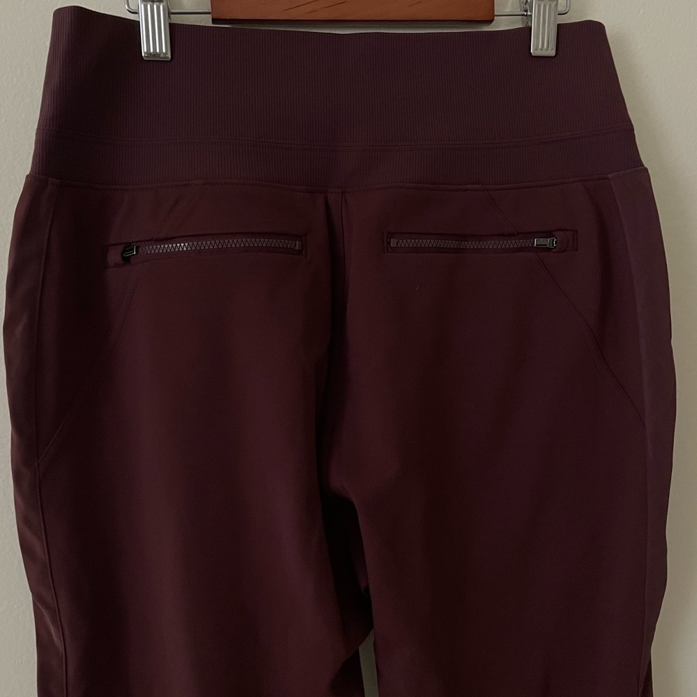Like New Athleta Burgundy Track Pants - Picture 8 of 11